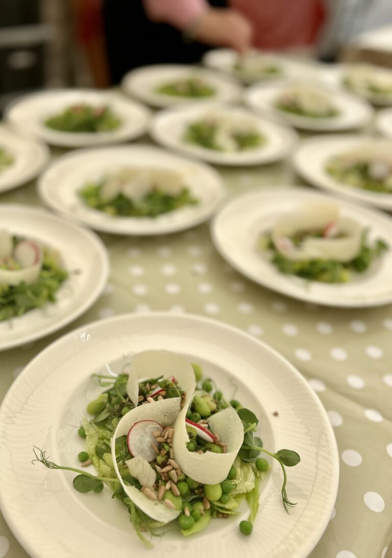 Fresh Pea Salad with Minted Dressing