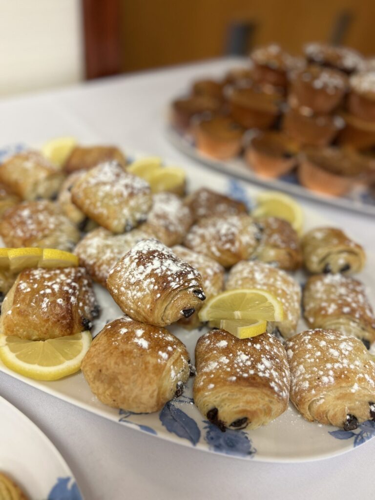 Children's birthday breakfast party catering in a village hall in Beaconsfield