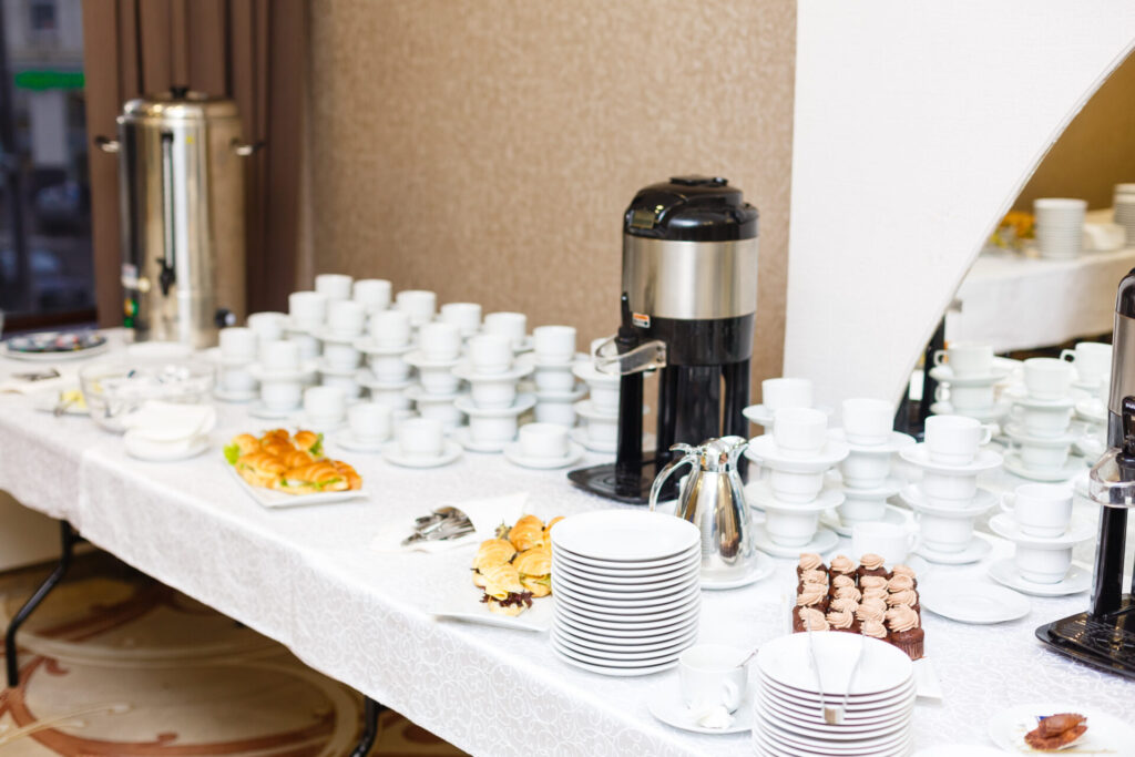 Tea and coffee refreshments